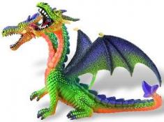 Bullyland - Figurina Dragon verde cu 2 capete